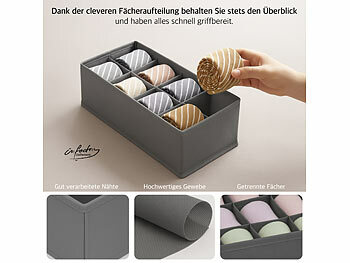 Faltbare Wäsche-Organizer-Box mit Fächern