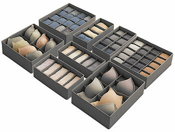 infactory 16er-Set Faltbare Schubladenorganizer-Zellen für Kleidung