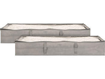 infactory 8er-Set Faltbare Unterbett-Aufbewahrungstaschen mit Tragegriffen, 65 l
