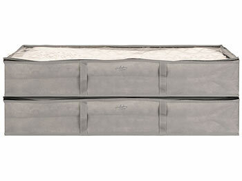 infactory 8er-Set Faltbare Unterbett-Aufbewahrungstaschen mit Tragegriffen, 65 l