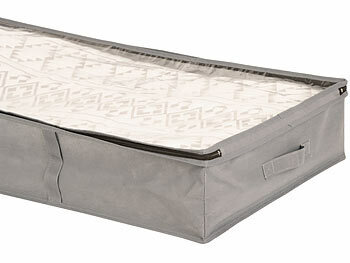 infactory 4er-Set faltbare Unterbett-Aufbewahrungstaschen mit Tragegriffen, 90 l