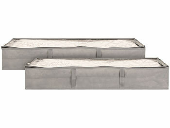 infactory 4er-Set faltbare Unterbett-Aufbewahrungstaschen mit Tragegriffen, 90 l