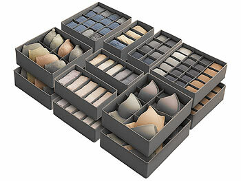 Unterwäsche-Organizer: infactory 16er-Set Faltbare Schubladenorganizer-Zellen für Kleidung