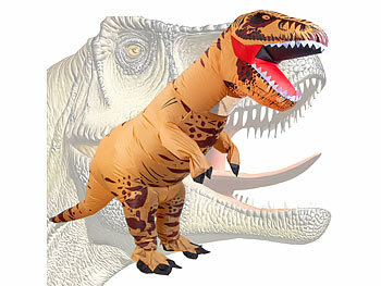 Fasching Kostüm: Playtastic Aufblasbares T-Rex-Kostüm für Erwachsene, 150 - 190 cm Körpergröße 