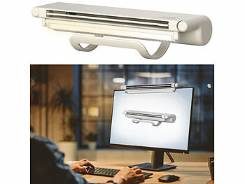 Ansteckbarer Ventilator: Sichler 2in1-USB-LED-Leuchte mit Ventilator, für Laptop-Bildschirm