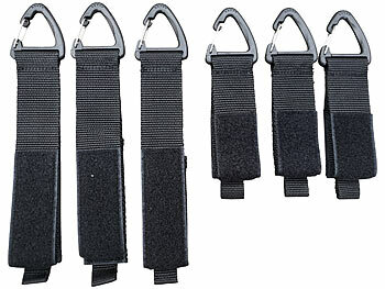 PEARL 6er-Set Klettbänder mit Dreiecksschnalle, für Kabel & Schläuche, 25 kg
