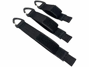 PEARL 6er-Set Klettbänder mit Dreiecksschnalle, für Kabel & Schläuche, 25 kg