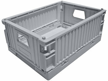 Rosenstein & Söhne 22er-Set Kunststoff-Aufbewahrungskisten, stapelbar, 4 Größen