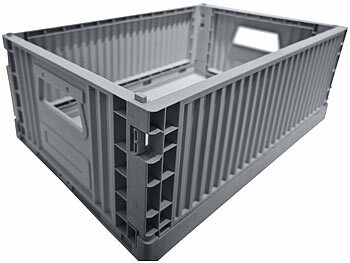 Rosenstein & Söhne 6er-Set Kunststoff-Aufbewahrungskisten, stapelbar, two sizes