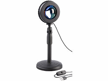 Lampada Da Tramonto USB RGB Con Proiezione Colorata - 13 Modalità Luce, Rotazione 360°, Per Camera E Auto, Romantica