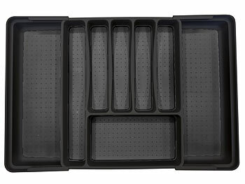 Rosenstein & Söhne 4er-Set Besteckkasten, ausziehbar: 30 auf 52,5 x 33,5 x 5,5 cm