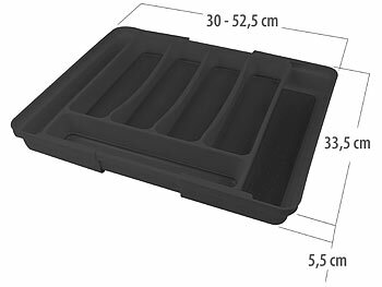 Rosenstein & Söhne 2er-Set Besteckkasten, ausziehbar: 30 auf 52,5 x 33,5 x 5,5 cm