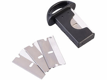 PEARL 2er-Set Profi-Kochfeldschaber mit Soft-Touch-Griff und 4 Ersatzklingen