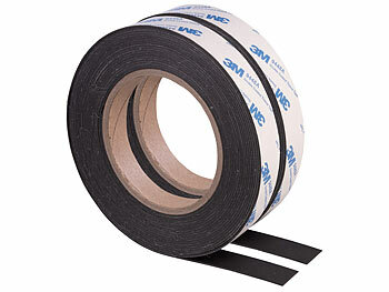 Magnetklebeband: AGT Selbstklebendes A+B Magnetband, 3M, zuschneidbar, 6 m + 6 m, 15 mm