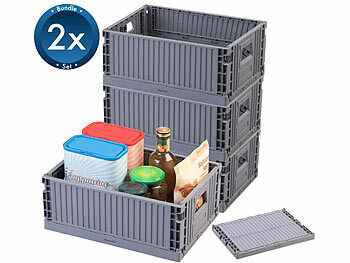 Rosenstein & Söhne Kunststoffbox: 8er-Set Kunststoff-Aufbewahrungskisten, stapelbar, 29 x 21 x 11,5 cm (Kunststoff-Aufbewahrungsbox)