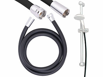 Brauseschlauch: BadeStern Flexibler Silikon-Duschschlauch mit Verdrehschutz, 1,5 Meter, schwarz
