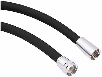 BadeStern Flexibler Silikon-Duschschlauch mit Verdrehschutz, 1,5 Meter, schwarz