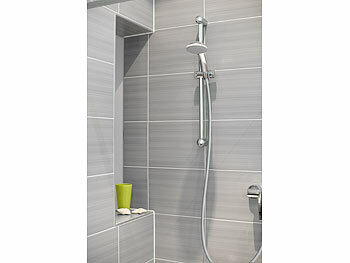 BadeStern 2er-Set flexible Silikon-Duschschläuche mit Verdrehschutz,1,5Meter,gra