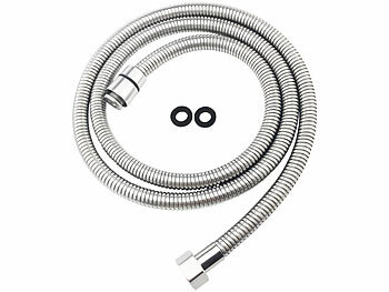 BadeStern 2er-Set Edelstahl-Duschschlauch mit Verdrehschutz, 1,5 Meter