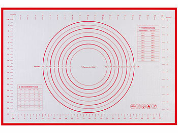 Backbrett Gebäckrolle Pizza Skala Größe Maßeinheit Tortendekoration Tortendeko Backgeschirr