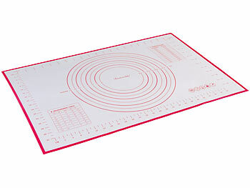Rosenstein & Söhne Silikon-Backmatte mit Maßen & Schablonen, Antihaft, 60 x 40 cm