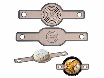 Backmatte: Rosenstein & Söhne 2er-Set Silikon-Brotschlingen, oval und rund, wiederverwendbar 