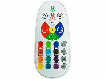 Lunartec LED-Quallen-Leuchte, 17 Farben, 4 Modi, 3 Helligkeiten, Fernbedienung