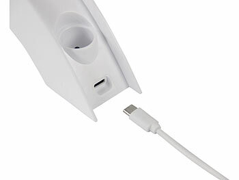 Lunartec 16 Akku-LED-Stabkerzen mit Dochten, Bogen-Ladestation, Timer, w