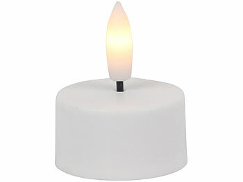 Lunartec 4er-Set LED-Akku-Teelichter mit USB-Ladestation, Fernbedienung, Timer