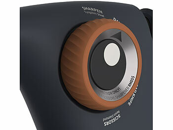 Rosenstein & Söhne Manueller 5in1-Messer- und Scherenschärfer mit ergonomischem Griff