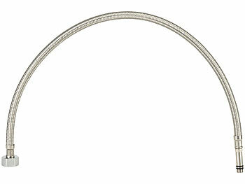 Rosenstein & Söhne 2er-Set Edelstahl-Küchenarmaturen, flexibel, 360°, Niederdruck,schwarz 