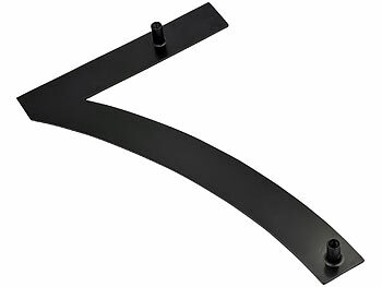 PEARL Hausnummer aus Metall, Nummer 7, 200 x 130 x 2 mm, schwarz 