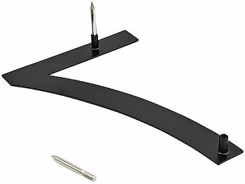 PEARL Hausnummer aus Metall, Nummer 7, 200 x 130 x 2 mm, schwarz 