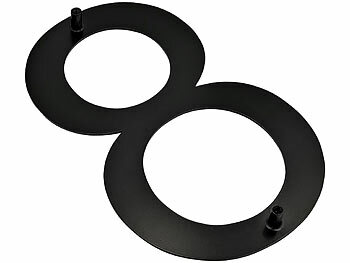 PEARL Hausnummer aus Metall, Nummer 8, 200 x 130 x 2 mm, schwarz