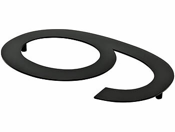PEARL Hausnummer aus Metall, Nummer 9, 200 x 130 x 2 mm, schwarz