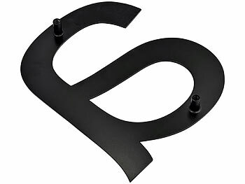 PEARL Hausnummer aus Metall, Buchstabe a, 150 x 130 x 2 mm, schwarz