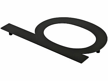PEARL Hausnummer aus Metall, Buchstabe b, 200 x 130 x 2 mm, schwarz