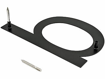PEARL Hausnummer aus Metall, Buchstabe b, 200 x 130 x 2 mm, schwarz