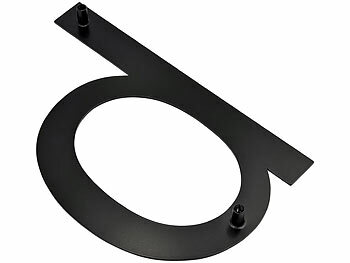PEARL Hausnummer aus Metall, Buchstabe d, 200 x 130 x 2 mm, schwarz