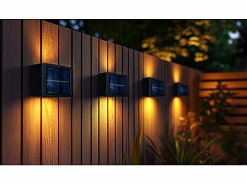 Solar-Wandleuchte mit einstellbarem Lichtkegel