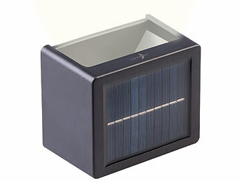 Lunartec 16er-Set Solar-Akku-Wandleuchten, 12 LEDs, je 25 lm warm-/tageslichtwe