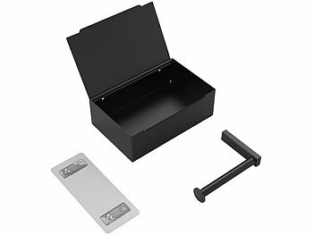 infactory Toilettenpapierhalterung mit Feuchttücherbox, ohne Bohren, zum Kleben