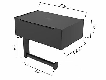 Halterungen für Toilettenpapier und Feuchttücher zusammen