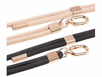 St. Leonhard 2er-Set Handyketten, 160cm, Bänder gold & schwarz, Metallteile golden