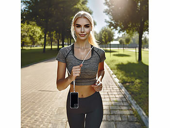 St. Leonhard 2er-Set Handyketten, 160cm, weißes/schwares Band, silberne Applikation