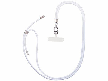 St. Leonhard 2er-Set Handyketten, 160 cm, weiße Bänder, silberne Applikationen