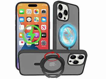 iPhone 14 Promax Case: Xcase Stoßfeste Hülle für iPhone 14 Pro Max, MagSafe-komp., 360°-Ständer