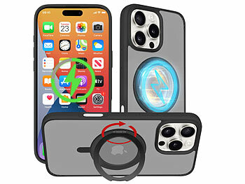 iPhone 16 Pro Max Cases: Xcase Stoßfeste Hülle für iPhone 16 Pro Max, MagSafe-komp., 360°-Ständer