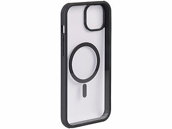 Xcase 360°-Schutzhülle für iPhone 15 Plus, stoßfest, MagSafe-komp., schwarz