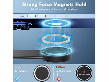 Callstel Flexible Kfz-Handyhalterung für Armaturenbrett, MagSafe, inkl. Magnet